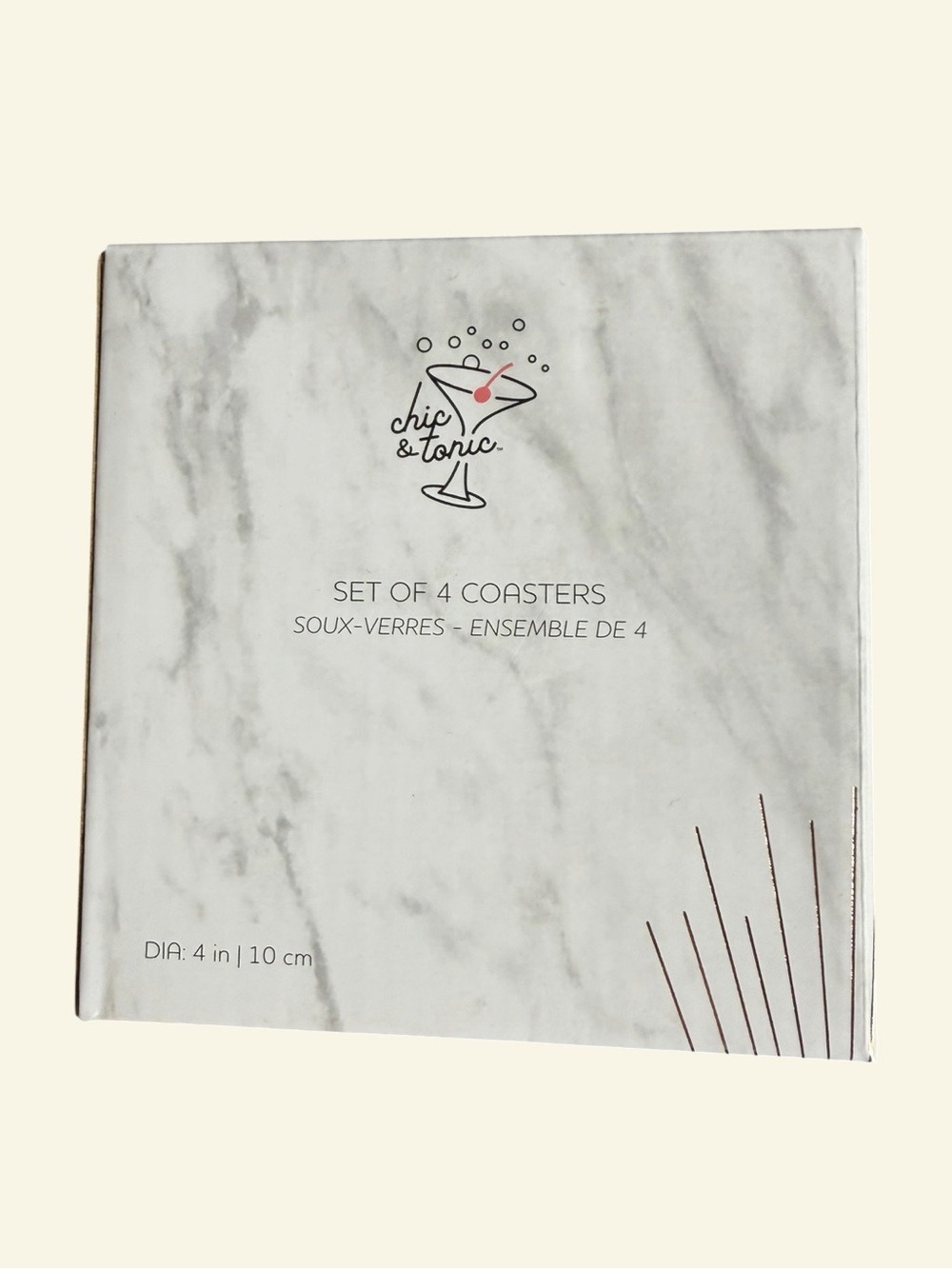 Chic & Tonic White Marble Coasters